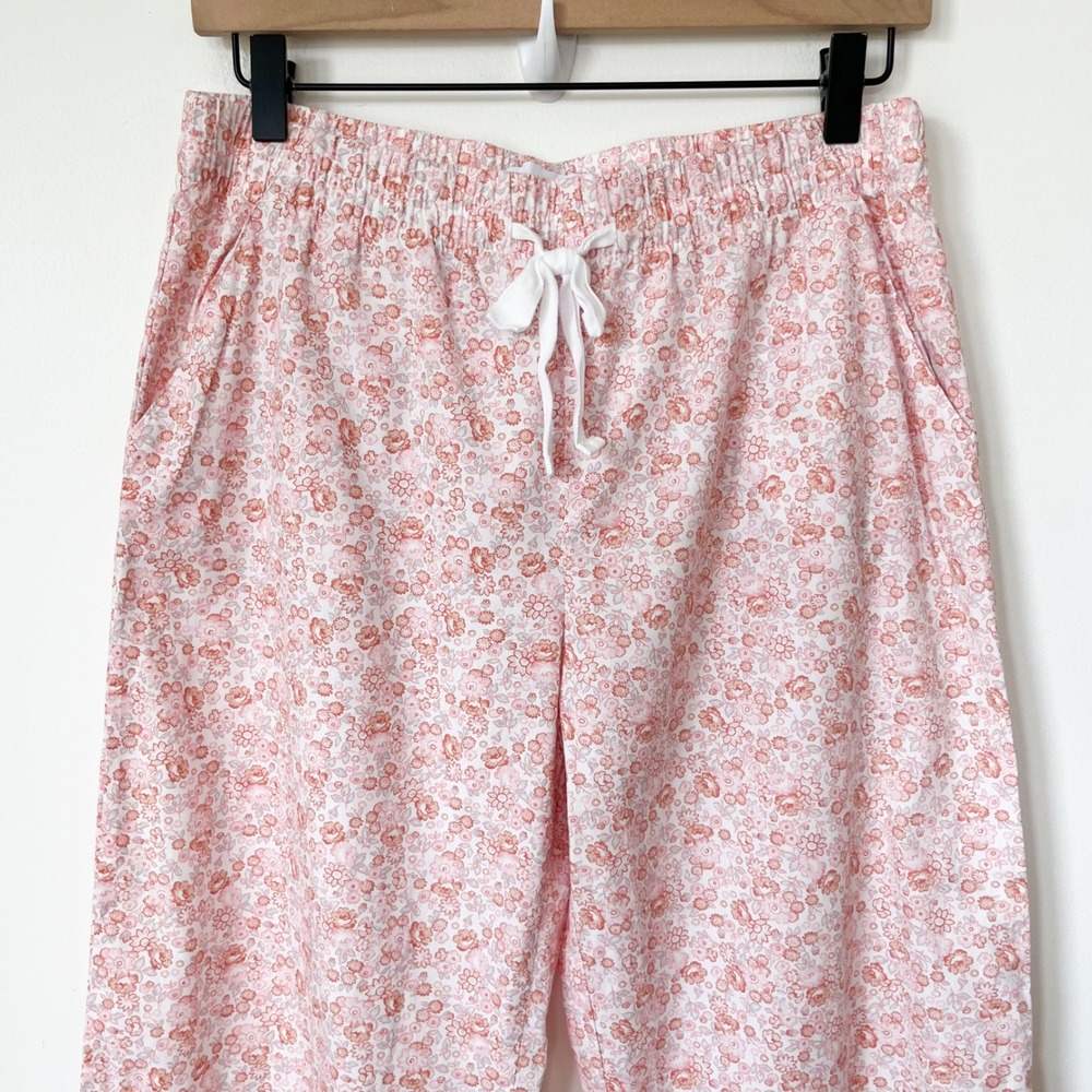 Love by Gap Cotton Poplin Floral Pajama Pants Womens Small Pink - Picture 2 of 13